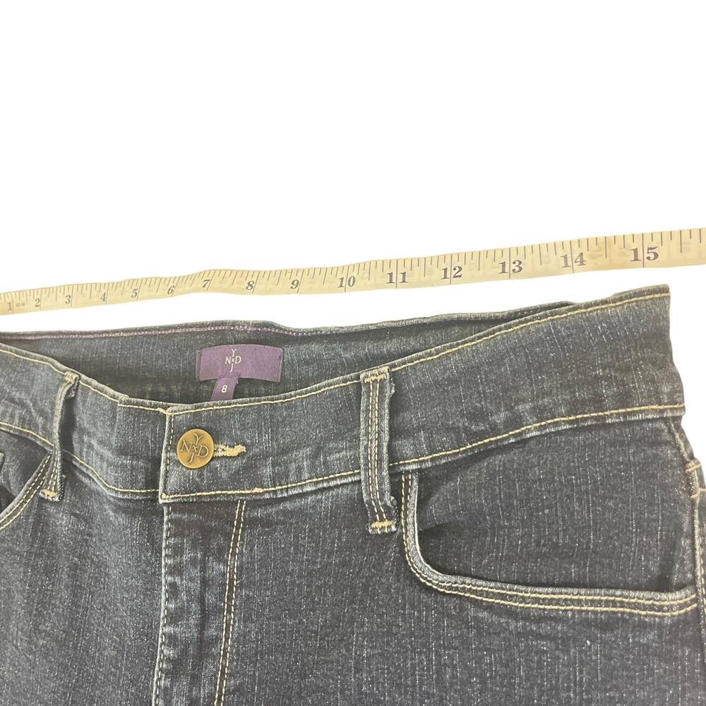 NYDJ Straight Leg Slimming Jeans Women's Size 8 Lift Tuck Technology Dark Blue - Picture 8 of 12